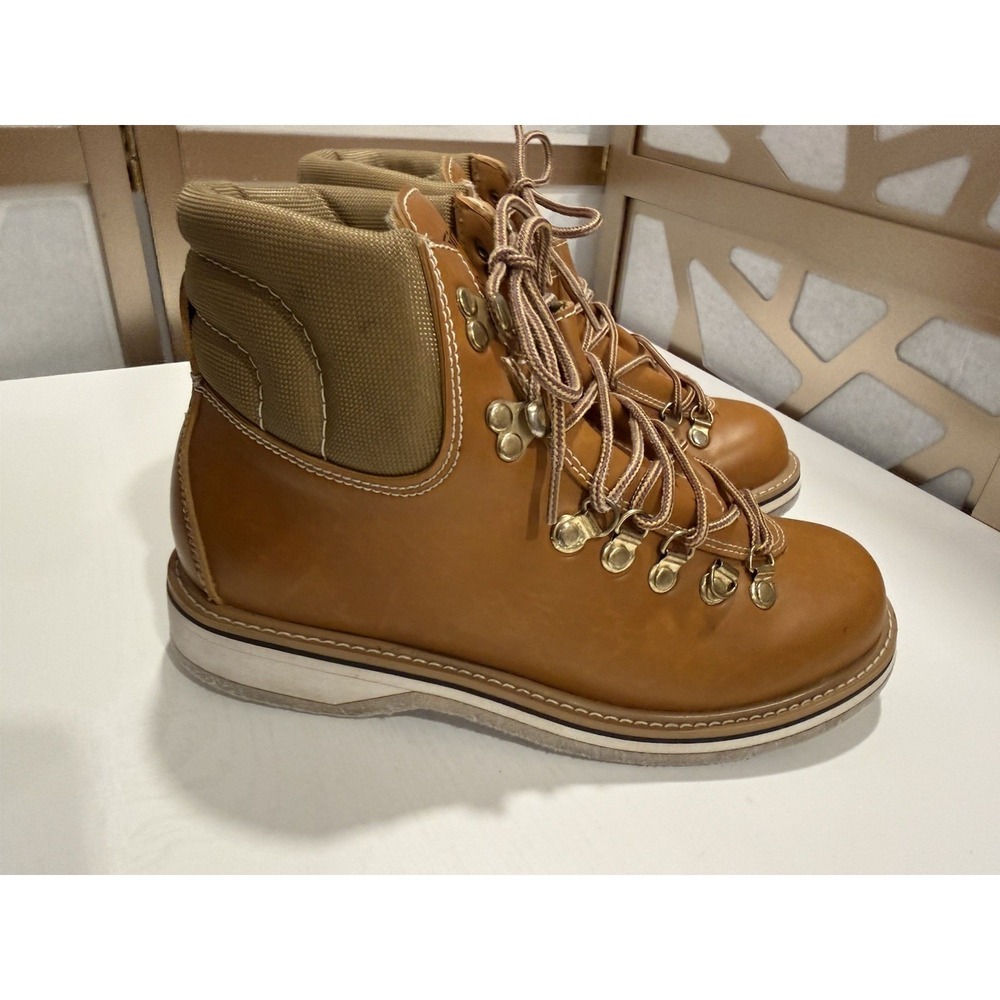 SIMMS Felt Sole Brown Leather Fly Fishing Padded Lace Up Wading Boots Mens Sz 8